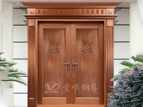 廣東別墅銅門廠家愛唯銅藝——?jiǎng)e墅銅門款式“龍騰四海”