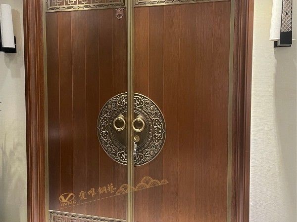 佛山別墅銅門廠家愛唯銅藝——別墅銅門新中式風格