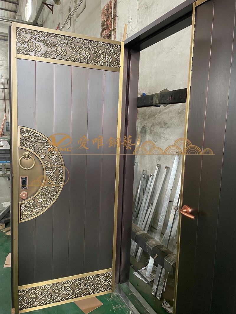 佛山別墅銅門(mén)中式銅門(mén) (1)